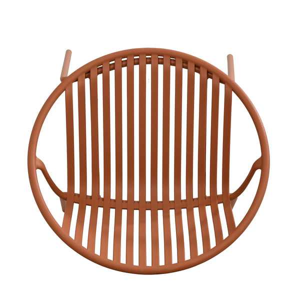 Stackable Outdoor Chairs With Breathable Plastic Backrest (Set of 2)