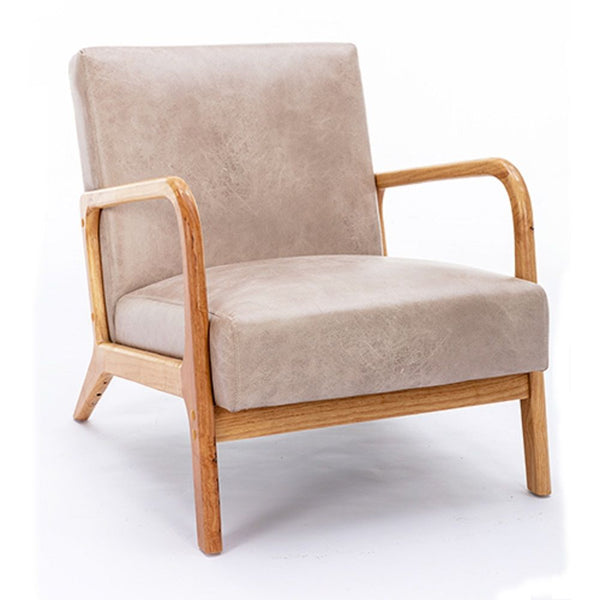 Classic Mid-Century Modern Accent Chairs, Open Framed Armchair With Cushioning