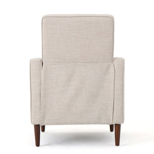 Mid-Century Modern Recliner With Button Tufted Waffle Stitch