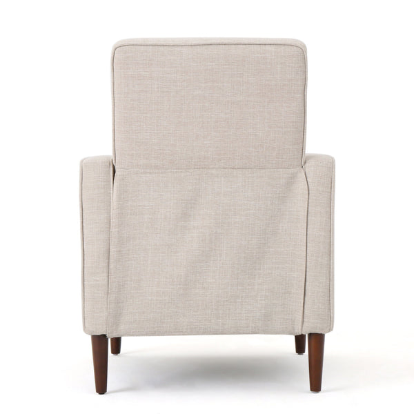 Mid-Century Modern Recliner With Button Tufted Waffle Stitch
