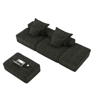 Modern Oversized Diy Combination, Modular Sectional Sofa With Pillows
