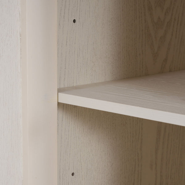 Wood Sideboard With Adjustable Shelves And Storage Cabinet - White Washed