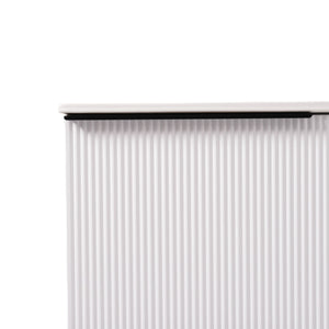 Fluted Bathroom Vanity With Ceramic Sink, Soft Close Slides