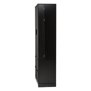 Fluted Kitchen Pantry Cabinet With 2 Large Drawers & 8 Door Spice Rack Freestanding Storage Organizer - Black