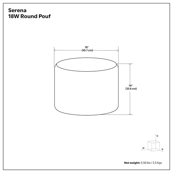 Serena - Handcrafted Round Braided Pouf