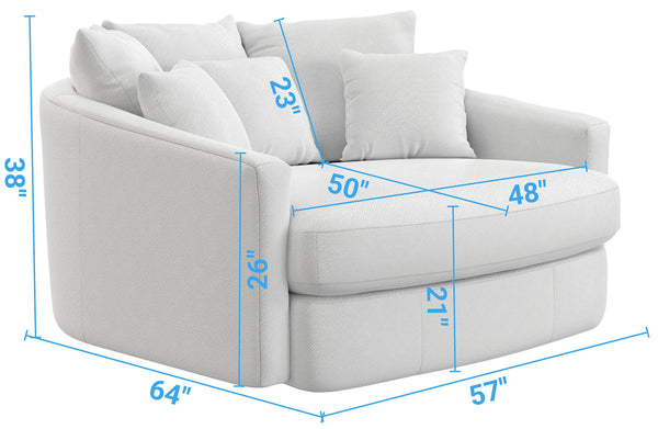 Matty - Round Accent Cuddle Chaise