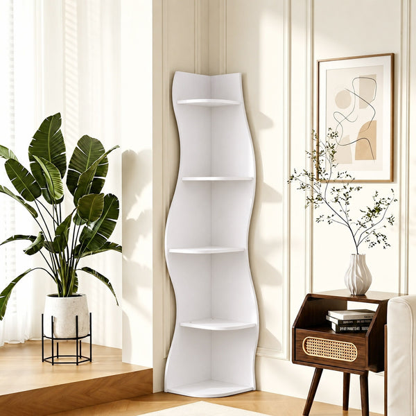5 Tier S - Shaped Corner Shelf For Living Room
