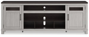 Darborn - XL TV Stand W/Fireplace Option - Gray / Brown