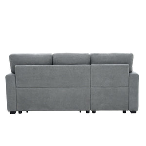 Sleeper Sectional With Pull Out Bed, Reversible Chaise