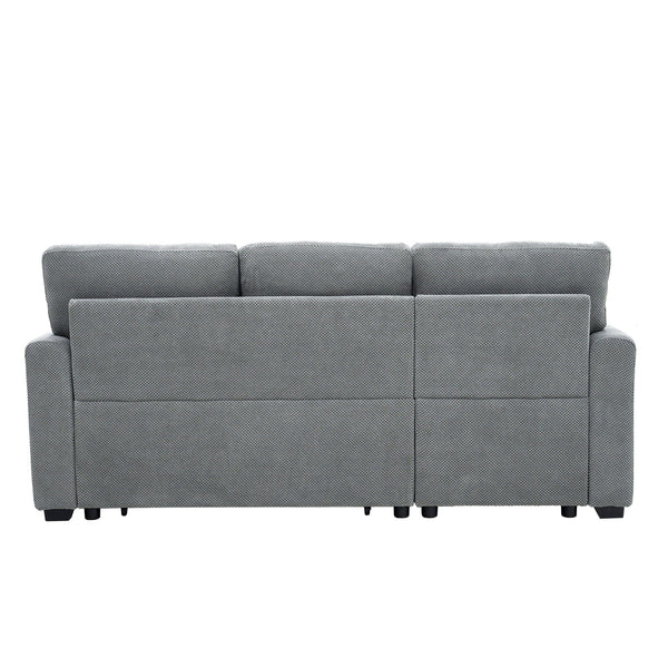 Sleeper Sectional With Pull Out Bed, Reversible Chaise
