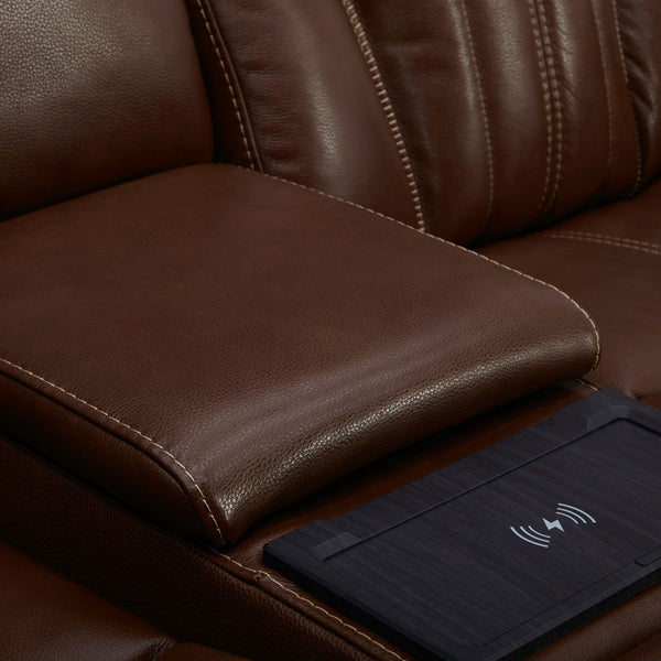 Caswell - Loveseat With Console P2 & ZG - Nature Chestnut