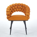 Modern Chair With Tube Legs, Soft Cushions And Comfortable Backrest