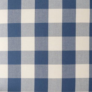 Buffalo Plaid Push Back Recliner Chair For Living Room - Blue / White