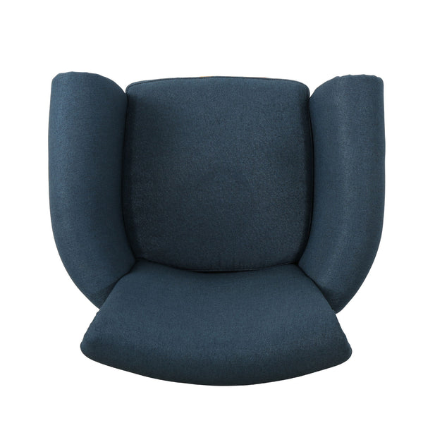 Elegant Club Chair With Nailhead Trim And Birch Wood Legs