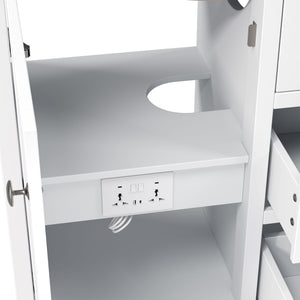 Double Sink Bathroom Vanity With Countertop, 2 Ceramic Sinks, 6 Drawers, Soft Close Design