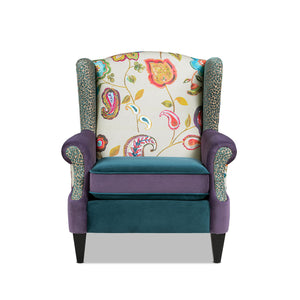 Anya - Boho Chic Wingback Accent Arm Chair