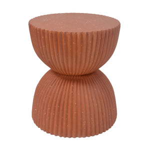 Side Table With Speckled Ribbed Texture