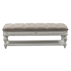 Magnolia Manor - Bed Bench - Antique White