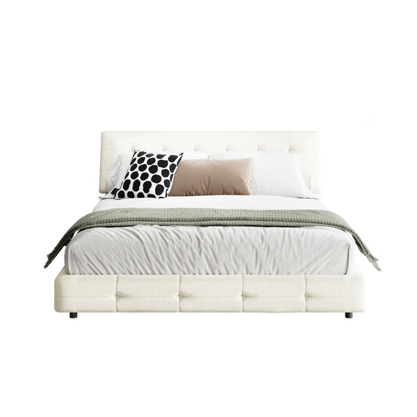 Tufted Headboard With Extra-Large Ultra-Soft Cloud Pillow Design