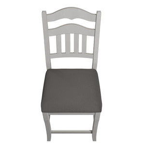 Counter Height Dining Chairs With Upholstered Cushion And Ladder Back Design (Set of 2) - Antique White
