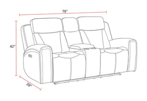 Maveric - Power Zero Gravity Console Loveseat