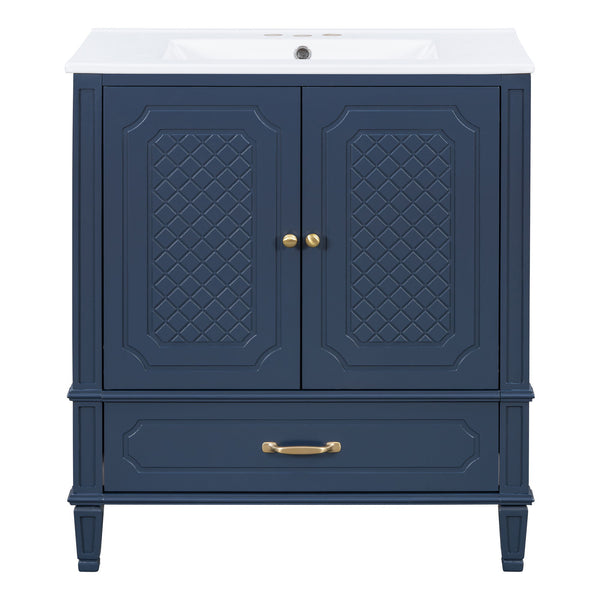 Bathroom Vanity With Sink, Soft Closing Door, Multi Functional Storage