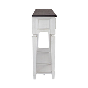 Allyson Park - Hall Table - Wirebrushed White / Charcoal