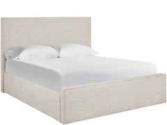 Oasis - Upholstered King Bed - White / Beige