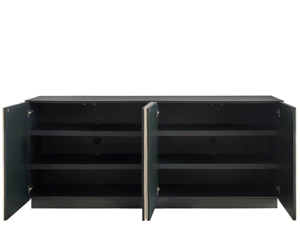 Modern - Stone Credenza - Black / Beige