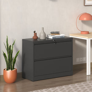 Lateral File Cabinet, Heavy Duty Filing Holds Letter/Legal/A4 Files