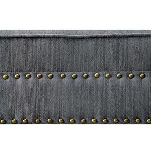 Chaise With Nailhead Trim And Plush Pillow