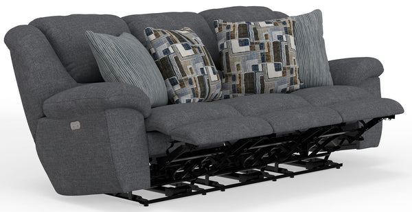 Trifecta - Sofa With 3 Recliners and Drop Down Table