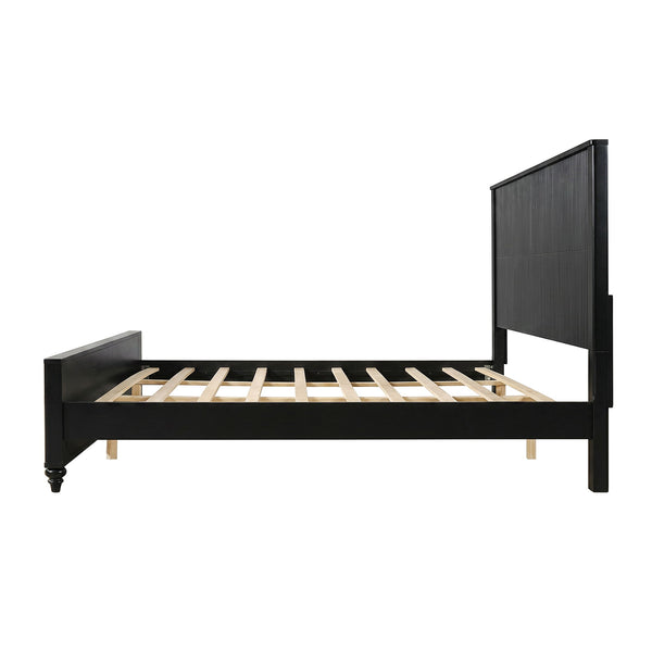 Fluted Platform Bed Frame, No Box Spring Needed