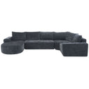 Modular Cloud Sectional Sofa Set, U-Shaped Upholstered Couch With Deep Seat