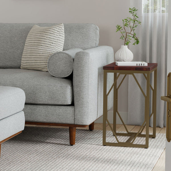 Selma - Handcrafted Metal And Wood Accent Table