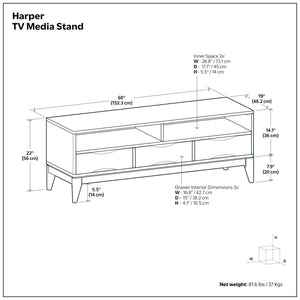 Harper - Handcrafted TV Media Stand