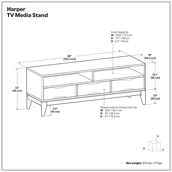 Harper - Handcrafted TV Media Stand