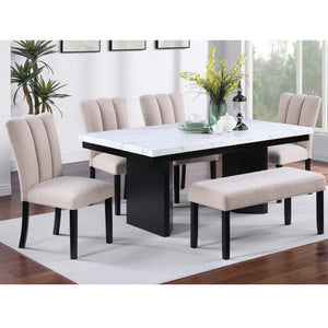 Contemporary Dining Bench Soft Upholstered