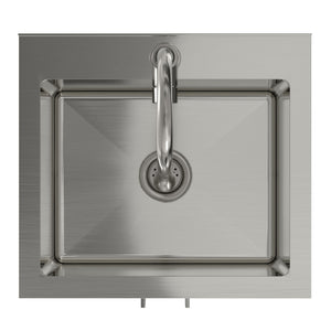 Modern Shaker All-In-One Laundry Utility Sink And Cabinet With Pull-Out Faucet