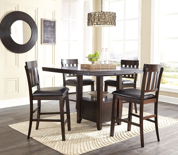 Haddigan - Upholstered Barstool (Set of 2) - Dark Brown