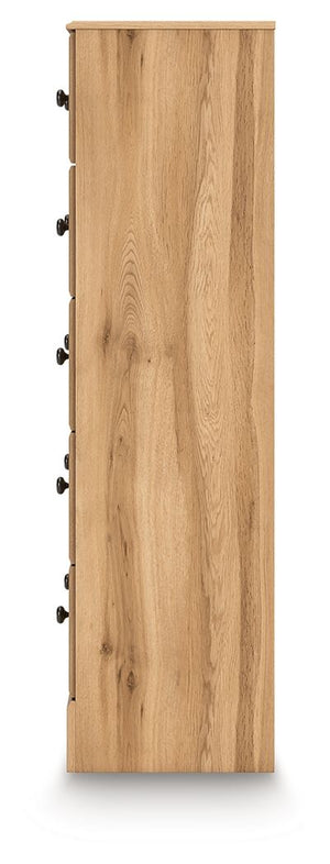 Aleaport - Five Drawer Chest - Warm Brown