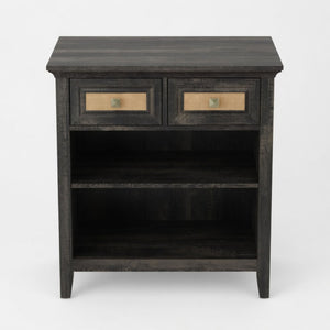 Storage Cabinet With 2 Drawers And 2 Shelves - Coffee