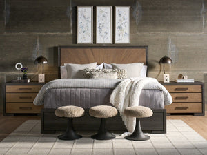 Modern - Panel Bed - Two-Tone