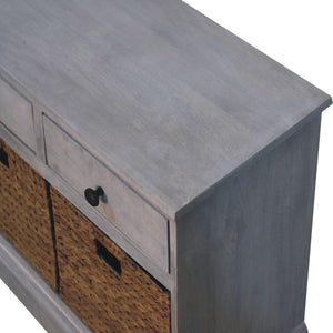 Basket Storage Cabinet - Gray Ash