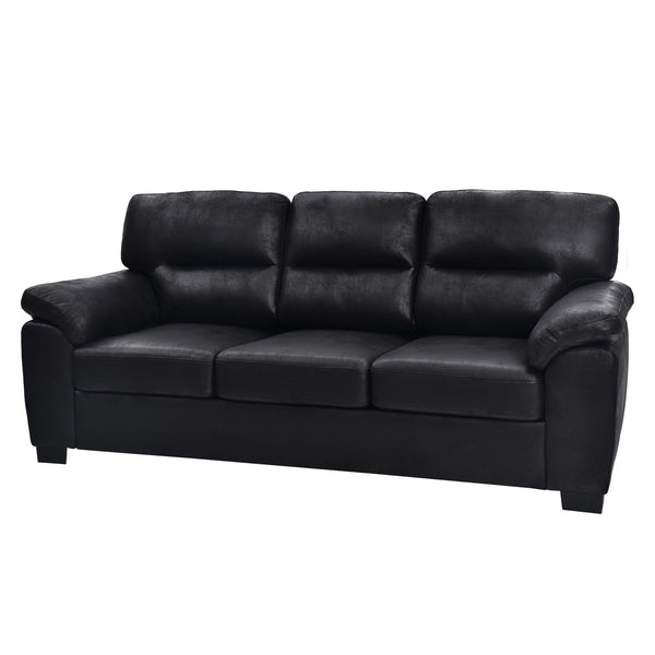 3 Seater Sofa With Padded Armrests And Triangular Leg
