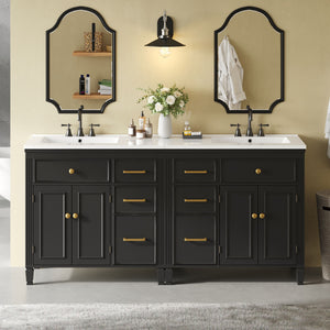 2 Piece Freestanding Bathroom Vanity Set With Sink Top, Reversible Dual Layout