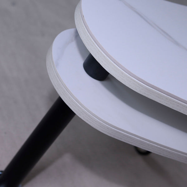 Rotatable Cocktail Table With Solid Legs, 360 Degree Rotating