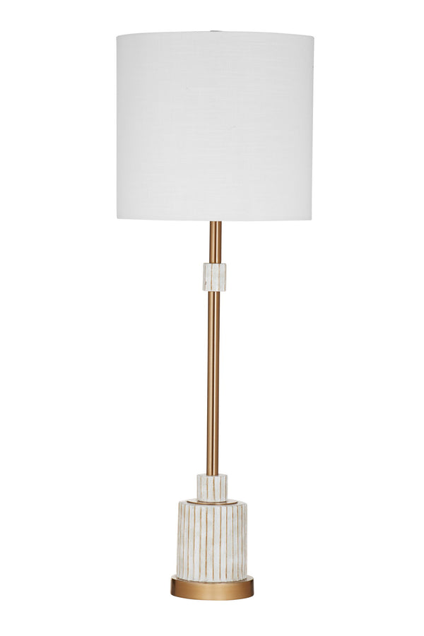 Alden - Table Lamp - White / Gold