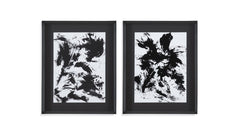 Expressive Abstract Framed Print (Set of 2) - Black