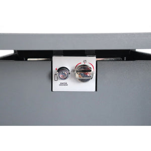 Outdoor Fire Pit Table With Lid - Gray